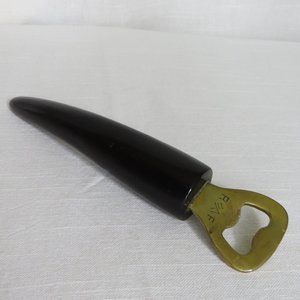 ROSE & FITZGERALD Ankole Horn & Pure Brass Bottle Opener